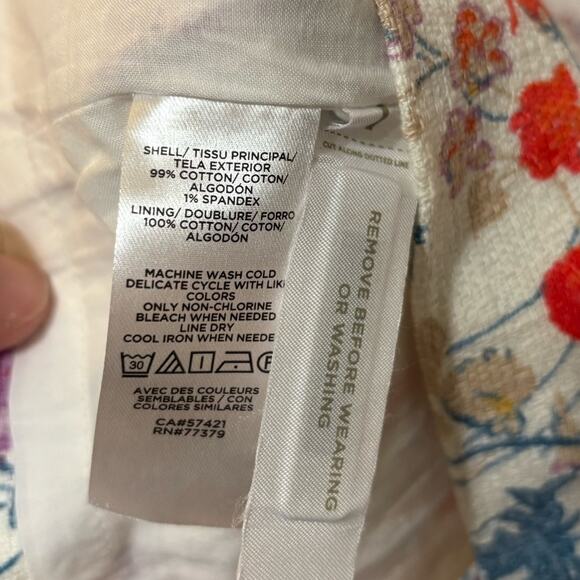 Ann Taylor Floral Multicolor Red Purple Blue Spring Dress - Picture 8 of 8